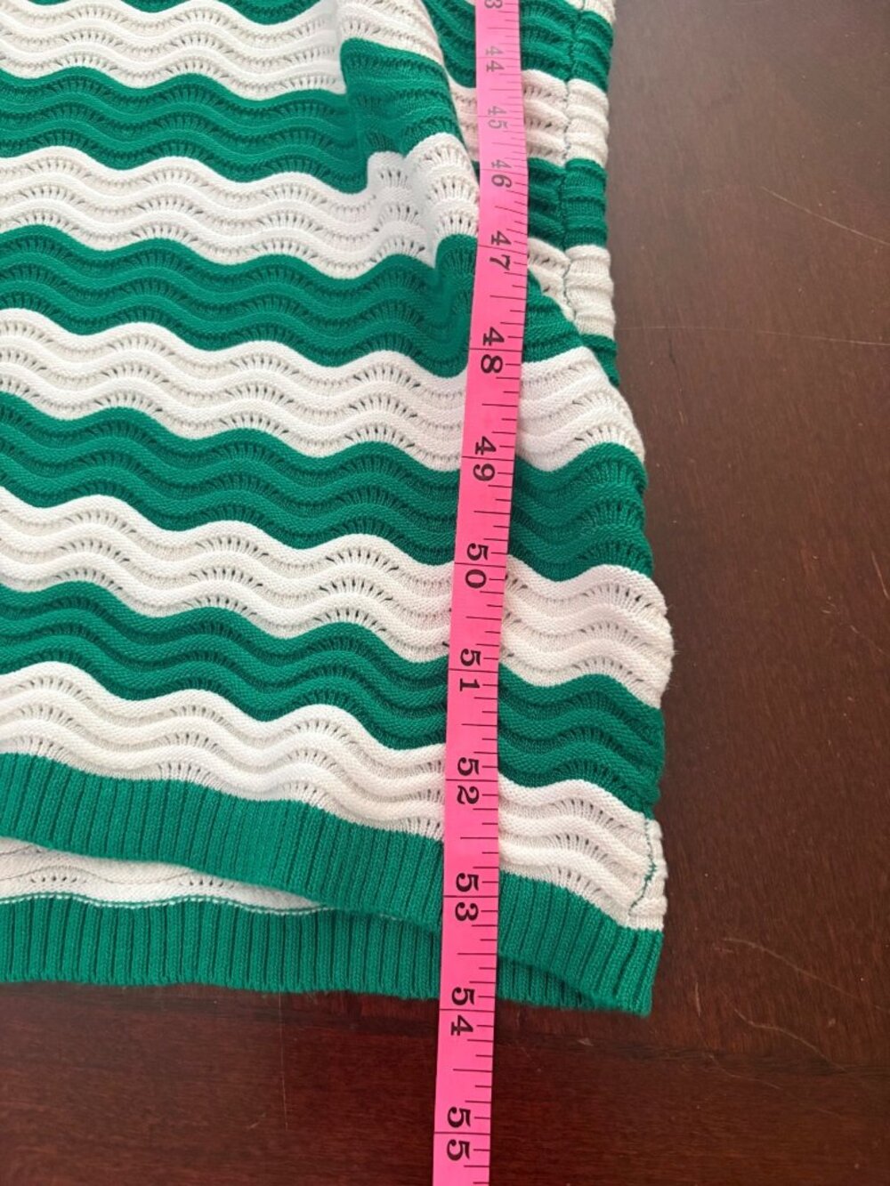 Hyacinth House Tuckernuck Green & White Wavy Knit Stripe Wilder Dress Size M - Picture 10 of 13
